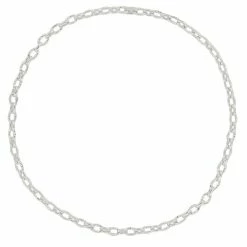 Brie Leon Accessories Mini Link Silver Chain Necklace 43cm