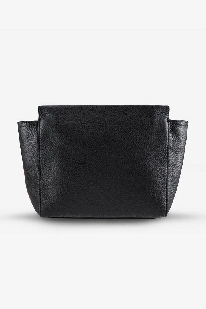 Status Anxiety The Ascendants Black Shoulder Bag With Chunky Zips Accessories
