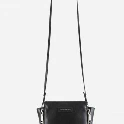 Status Anxiety The Ascendants Black Shoulder Bag With Chunky Zips Accessories