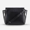 Status Anxiety The Ascendants Black Shoulder Bag With Chunky Zips Accessories