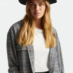 Brixton Messer Fedora Black Wool Felt Hat