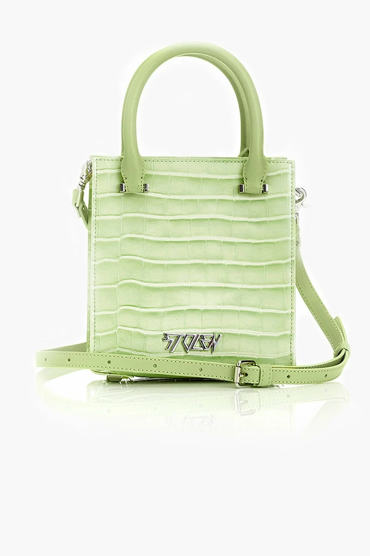 Stolen Girlfriends Club Tour Buddy Acid Lime Croc Mini Cross Body Tote Bag Accessories