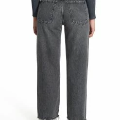 Nobody Denim Lou Crop Wide Charcoal Denim Jean