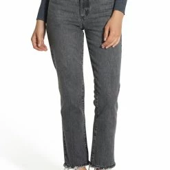 Nobody Denim Lou Crop Wide Charcoal Denim Jean