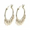 Pilgrim Panna Gold Multi Mini Charm Hoop Earrings