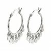 Pilgrim Accessories Panna Silver Charm Hoop Earrings