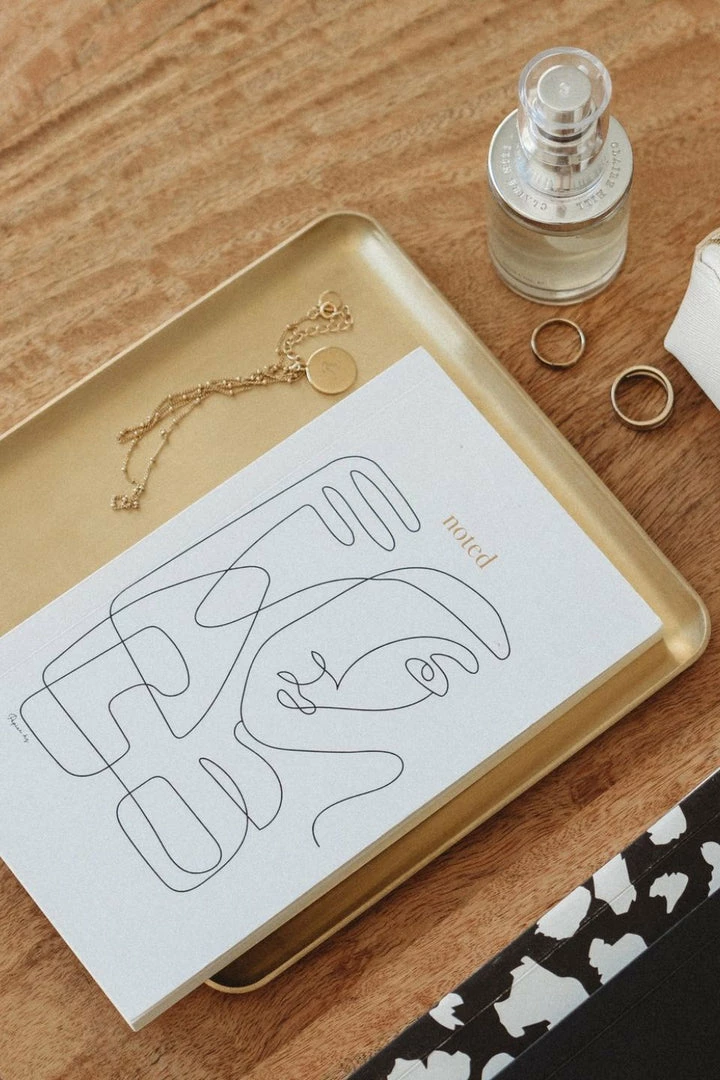 Papier HQ Abstract Face White Notebook Gifts For Her