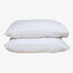 Home Lab Cushion, Throws & Linen 100% French Linen Pillowcase Pair White