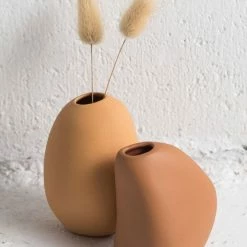 NED Collections Harmie Pod Brown Vase Small 10x9cm Living & Decor