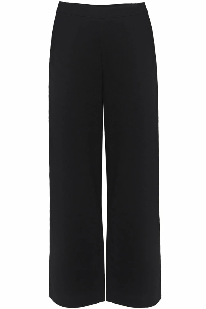 Among The Brave Best Life Black Soft Crepe Wide Leg Pant Fashion