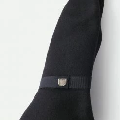 Brixton Messer Packable Fedora Black Wool Felt Hat