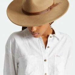 Brixton Accessories Field Proper Timberwolf Taupe Wool Felt Hat