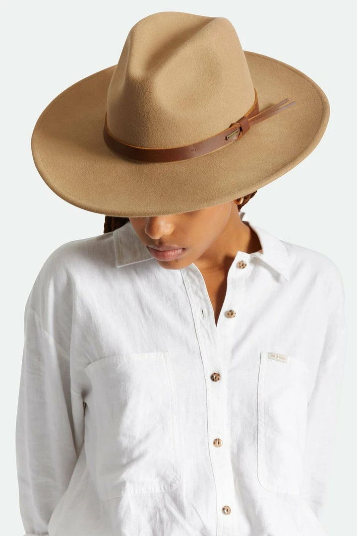 Brixton Accessories Field Proper Timberwolf Taupe Wool Felt Hat