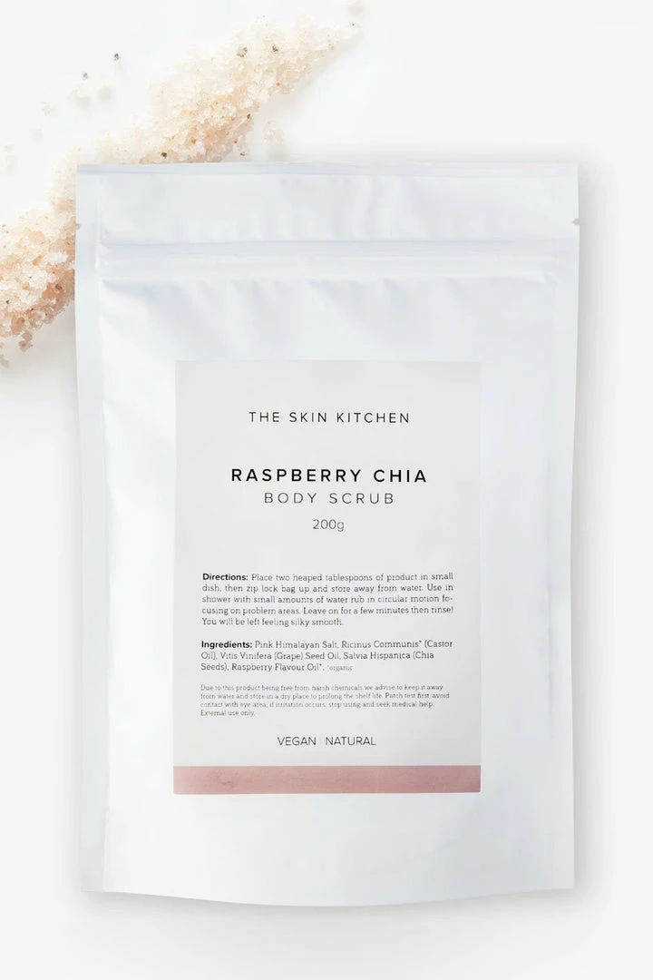 The Skin Kitchen Raspberry Chia Body Scrub 200g
