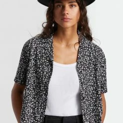 Brixton Accessories Messer Fedora Black Black Wool Felt Hat