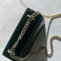Nakedvice The Regis Gold Chain Side Bag Black