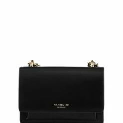 Nakedvice The Regis Gold Chain Side Bag Black
