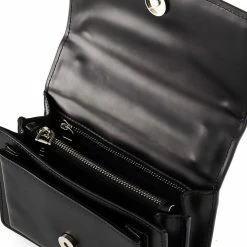 Nakedvice Accessories The Regis Silver Chain Side Bag Black