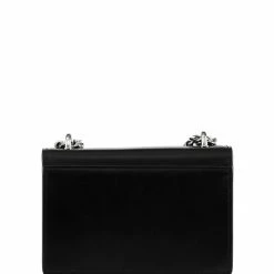 Nakedvice Accessories The Regis Silver Chain Side Bag Black