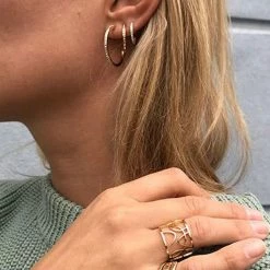 Pilgrim Accessories Roberta Pi Silver Plated Crystal 12mm Earrings