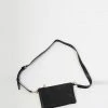 Federation Ryder Black Small Leather Gold Hardware Cross Body Clutch Bag