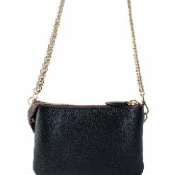 Saben Lily Crossbody Black Bag With Chain Accessories