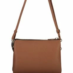 Saben Accessories Tilly Multi Pocket Tan Leather Crossbody Clutch