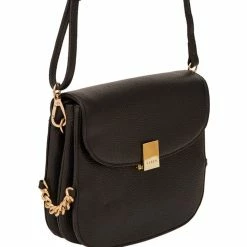 Saben Blaise Black Leather Crossbody Bag