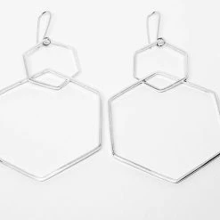 Audrey Loves Ruby Hexagon 2 Piece Earring Accessories