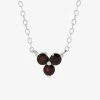 Silver Linings Casanova Silver Chain Necklace With Three Black Garnets