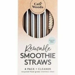 CaliWoods Smoothie Stainless Steel Straw Set Table & Kitchen