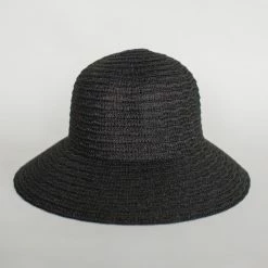 Sophie Accessories So Shady Woven Black Hat