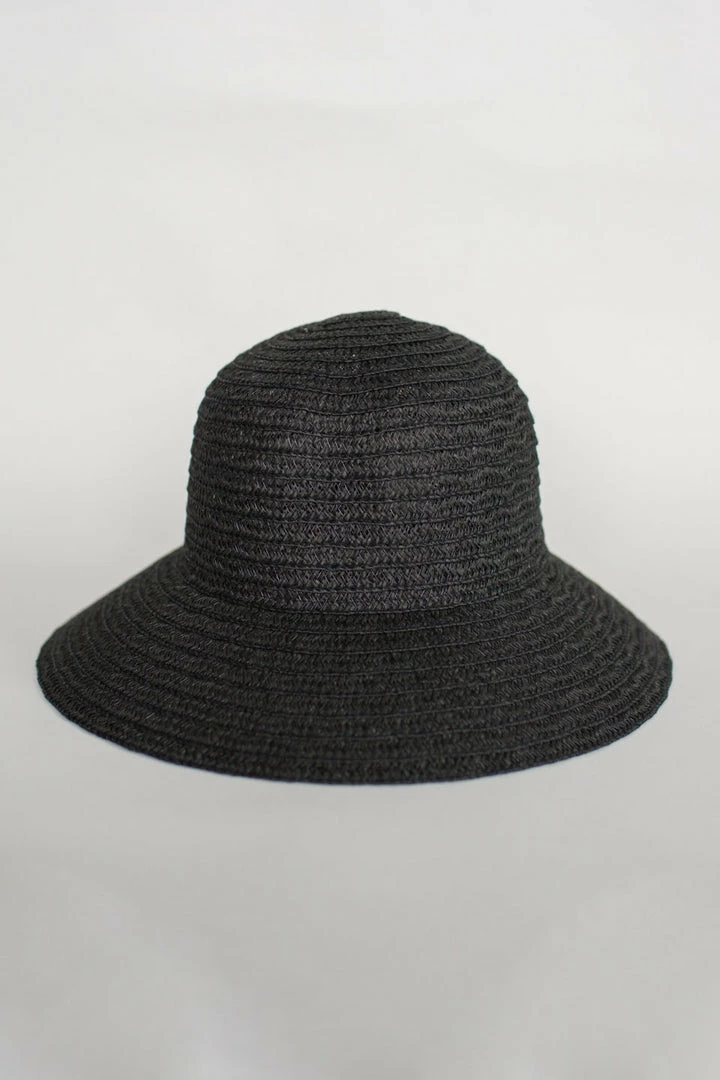 Sophie Accessories So Shady Woven Black Hat