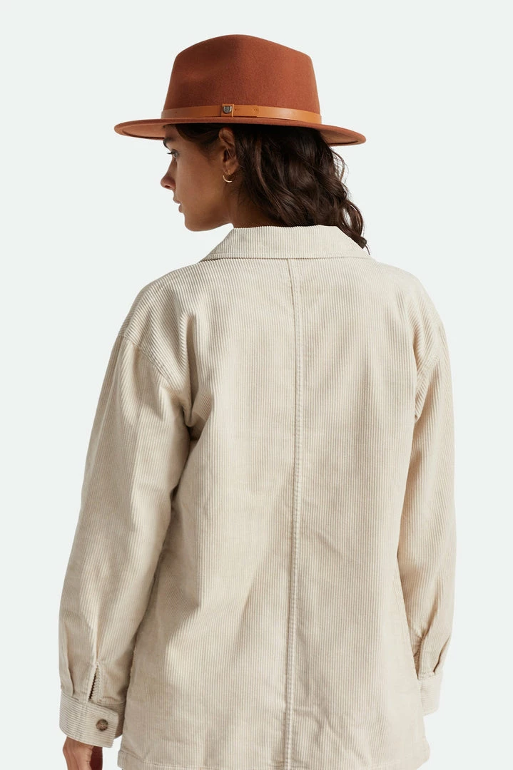 Brixton Messer Fedora Caramel Wool Felt Hat