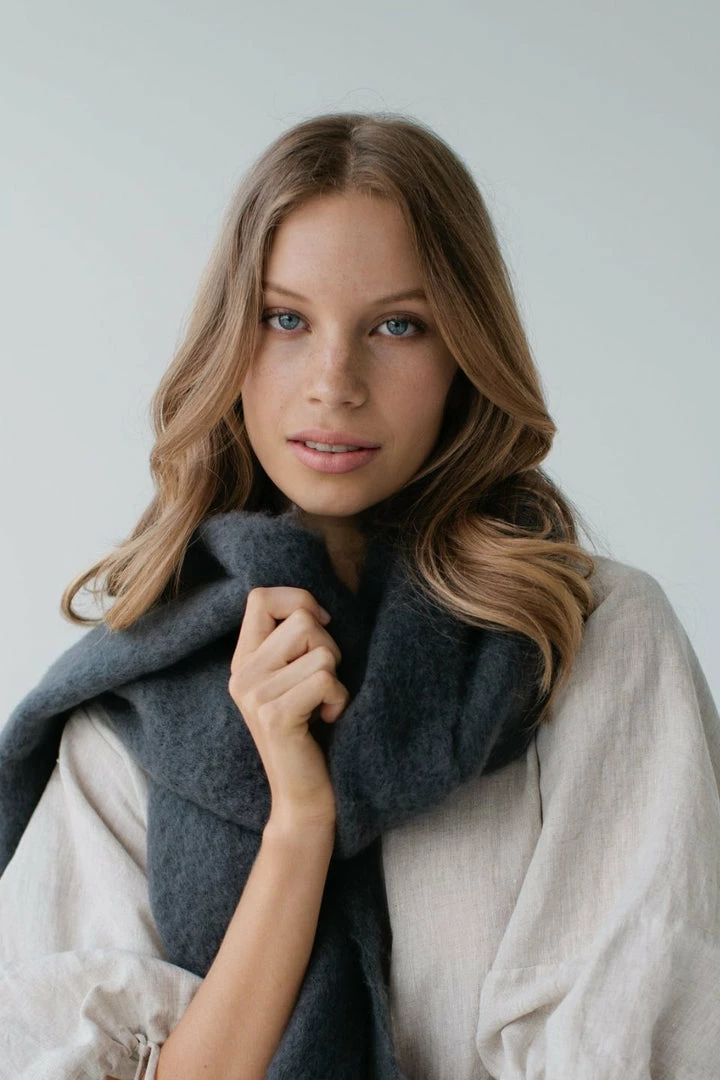 Sophie So Snug Grey 50% Recycled Polyester 50% Polyester Scarf