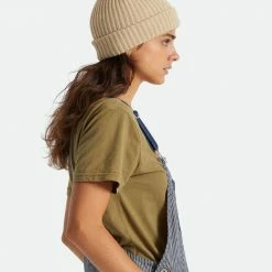 Brixton Alison Beige Beanie With Pompom