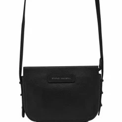 Status Anxiety Accessories In Her Command Curved Base Black Cross Body Bag With Stud Detail