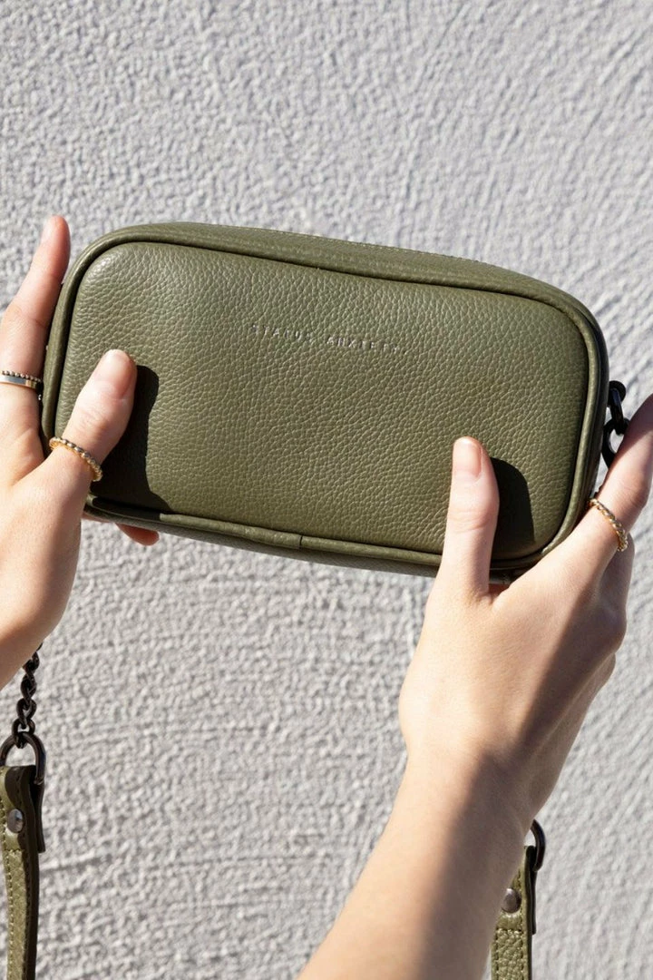 Status Anxiety New Normal Khaki Cross Body With Chain Accessories