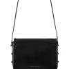 Status Anxiety Succumb Shoulder Bag Black Fold Over Side Studs