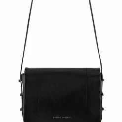 Status Anxiety Succumb Shoulder Bag Black Fold Over Side Studs