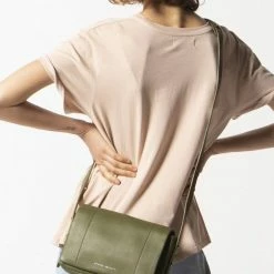 Status Anxiety Accessories Succumb Shoulder Bag Khaki Fold Over Side Studs