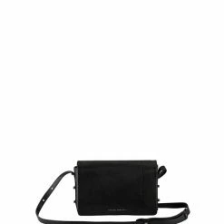 Status Anxiety Succumb Shoulder Bag Black Fold Over Side Studs
