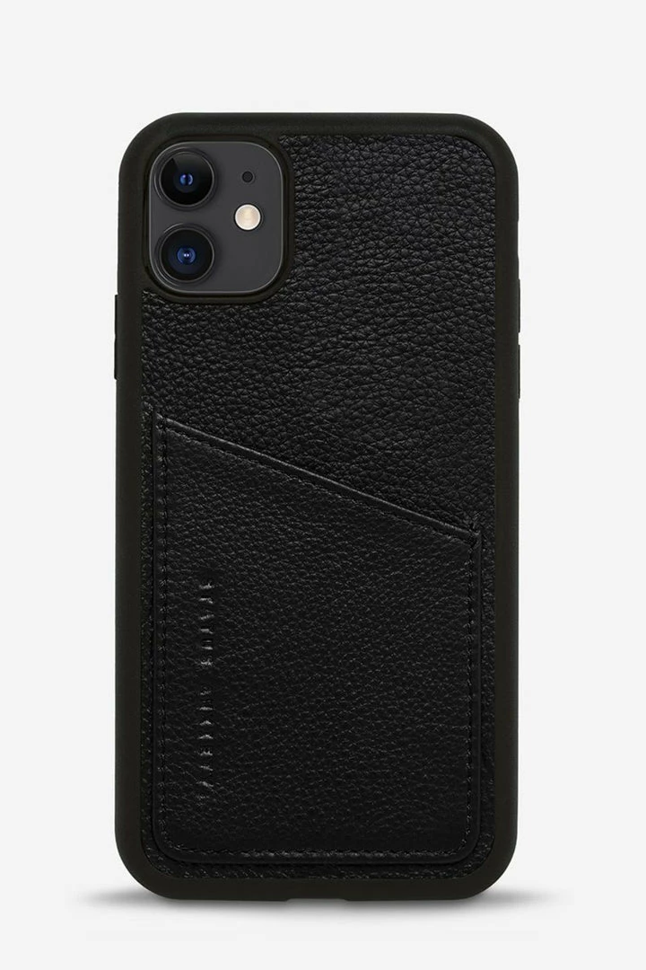 Status Anxiety Who's Who Leather Phone Case Black