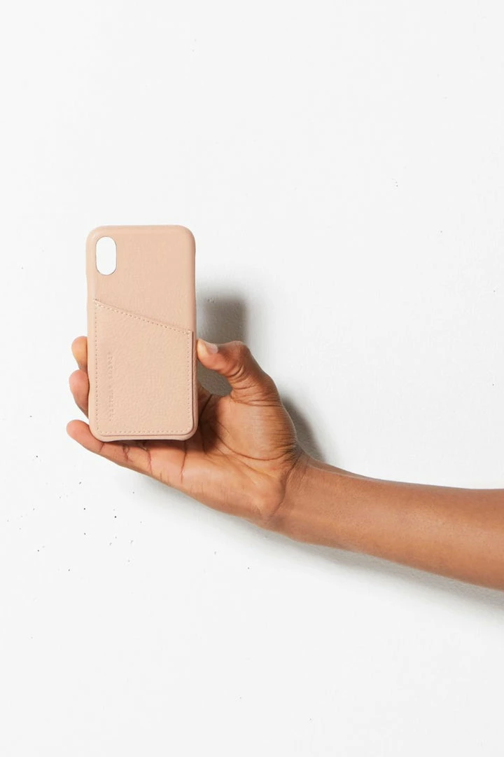 Status Anxiety Accessories Hunter + Fox Leather Dusty Pink Iphone Case X/XS