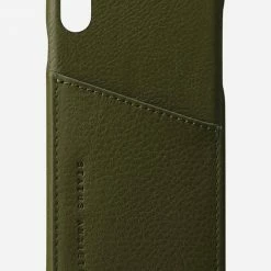 Status Anxiety Accessories Hunter + Fox Leather Khaki Iphone Case X/XS