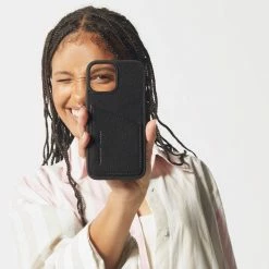 Status Anxiety Who's Who Leather Phone Case Black