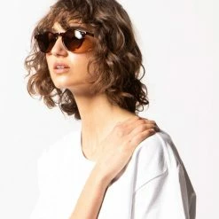 Status Anxiety Ascetic Brown Tort Round Sunglasses