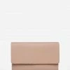 Status Anxiety Audrey Foldover Dusty Pink Pebble Leather Wallet