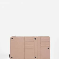 Status Anxiety Audrey Foldover Dusty Pink Pebble Leather Wallet