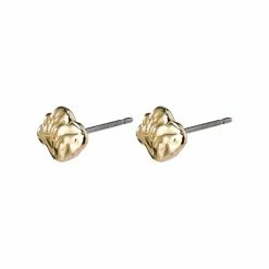 Pilgrim Tally Abstract Wave Stud Earrings Gold Plated Accessories
